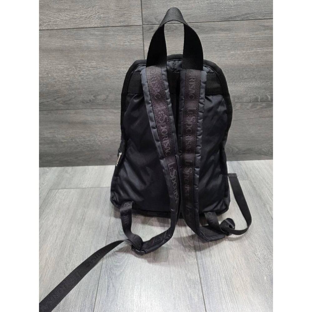 Lesportsac ROUTE BACKPACK nylon zip up large Black B000686 - Picture 6 of 9